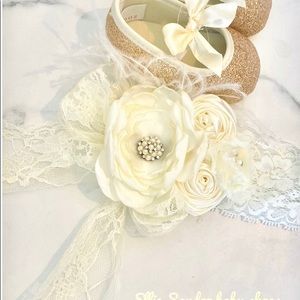 Baby girls glitter shoes by Ellie Sandoz